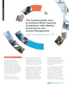 How to Achieve HIPAA Security Compliance with Identity Governance and Access Management