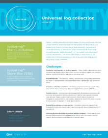 Use Case: Universal log collection with syslog-ng™