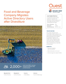 Food and Beverage Company Post-Divestiture Active Directory Migration